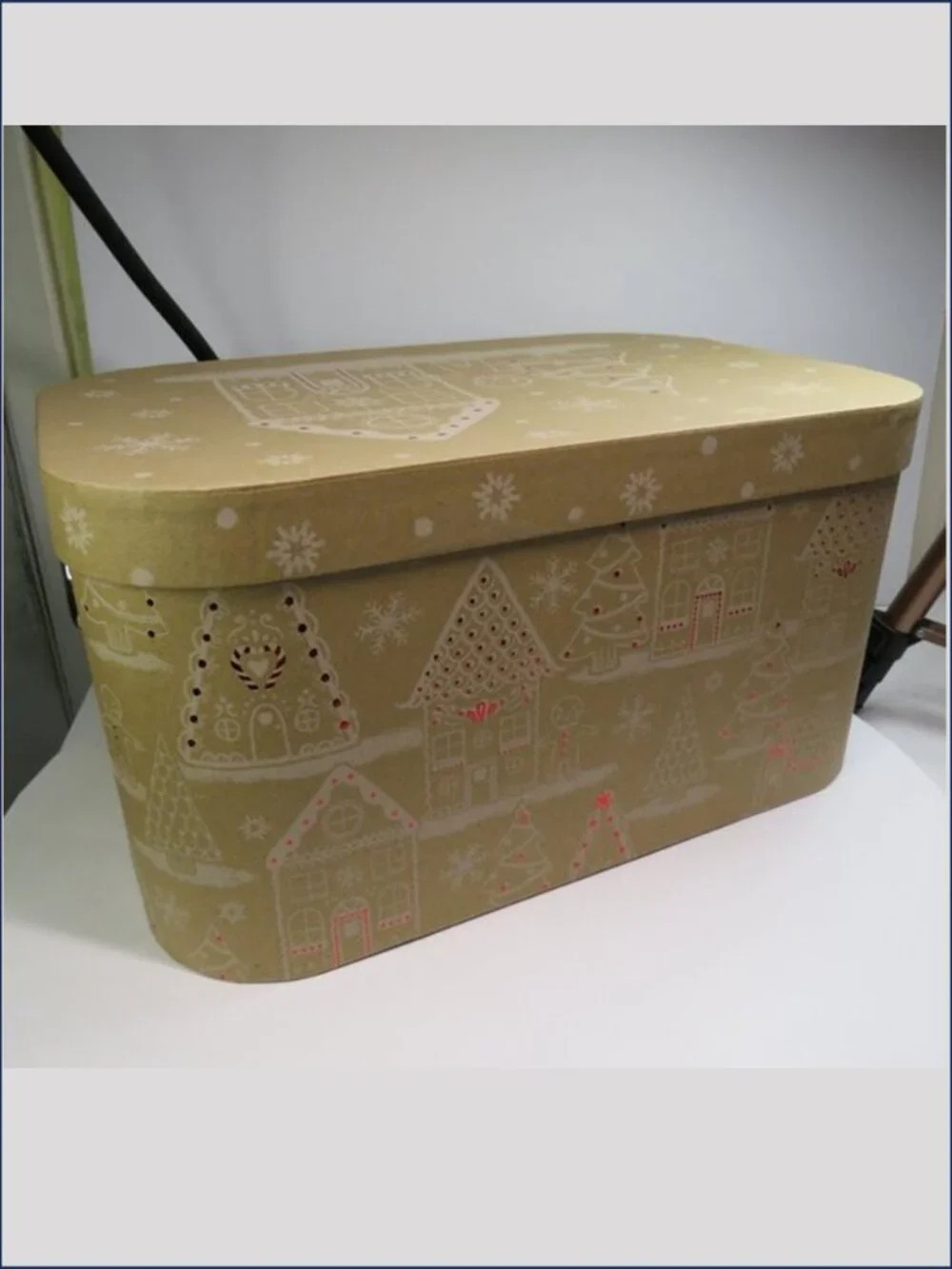 Brothers & Sisters Gingerbread Holiday Storage Box with Reinforced Handles